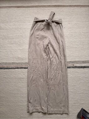 Zara Neutral Beige Elastic Waist Trousers